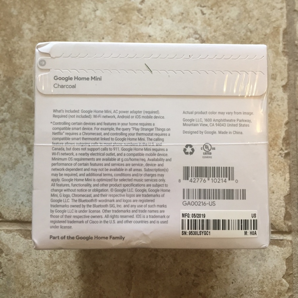 ❌SOLD❌ NWT Charcoal Gray Google Home Mini - Picture 4 of 9